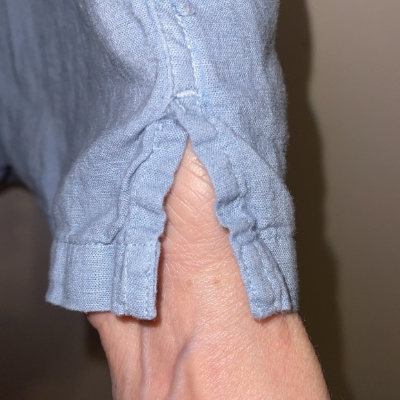 🌹Abercrombie & Fitch Stretch Blue Casual Shirt - Picture 2 of 4